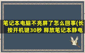 笔记本电脑不亮屏了怎么回事(长按开机键30秒 释放笔记本静电)